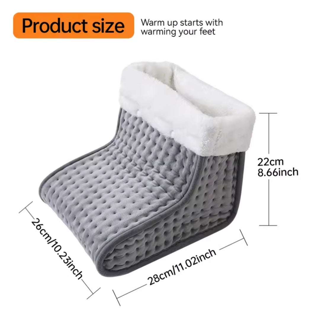 Electric Heated Foot Warmer Pad | Soft Plush Heating Pad with 9-Level Temperature Control