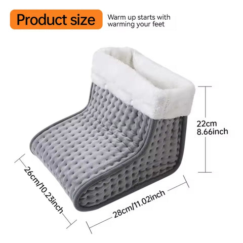 Electric Heated Foot Warmer Pad | Soft Plush Heating Pad with 9-Level Temperature Control