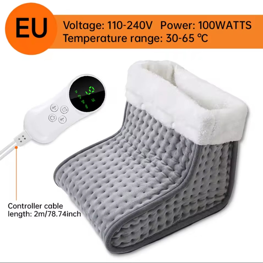 Electric Heated Foot Warmer Pad | Soft Plush Heating Pad with 9-Level Temperature Control